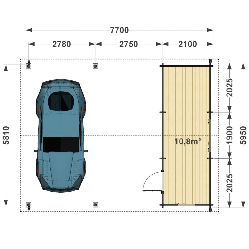 Double carport_5,5x6 + shed 2x6 p2 (2)-min