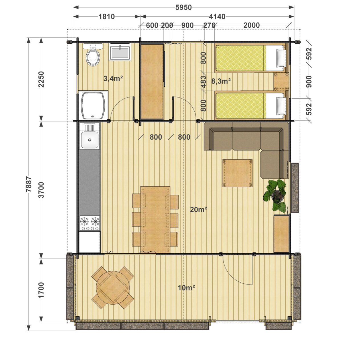 Nice 6x6 + terrace 2 вар р1-min