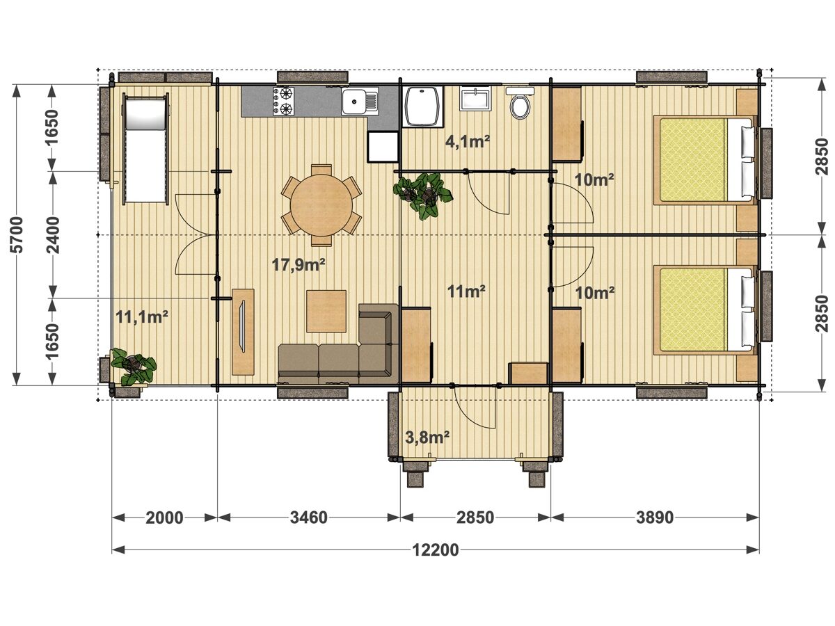 Donna 5,95х12,5-план
