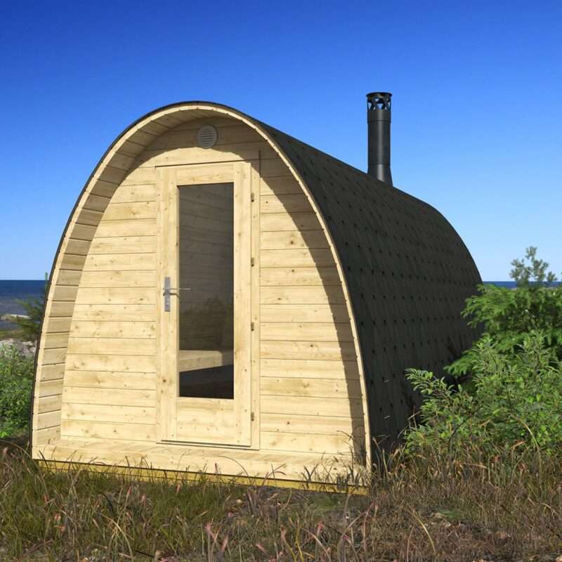 sauna domowa beczka