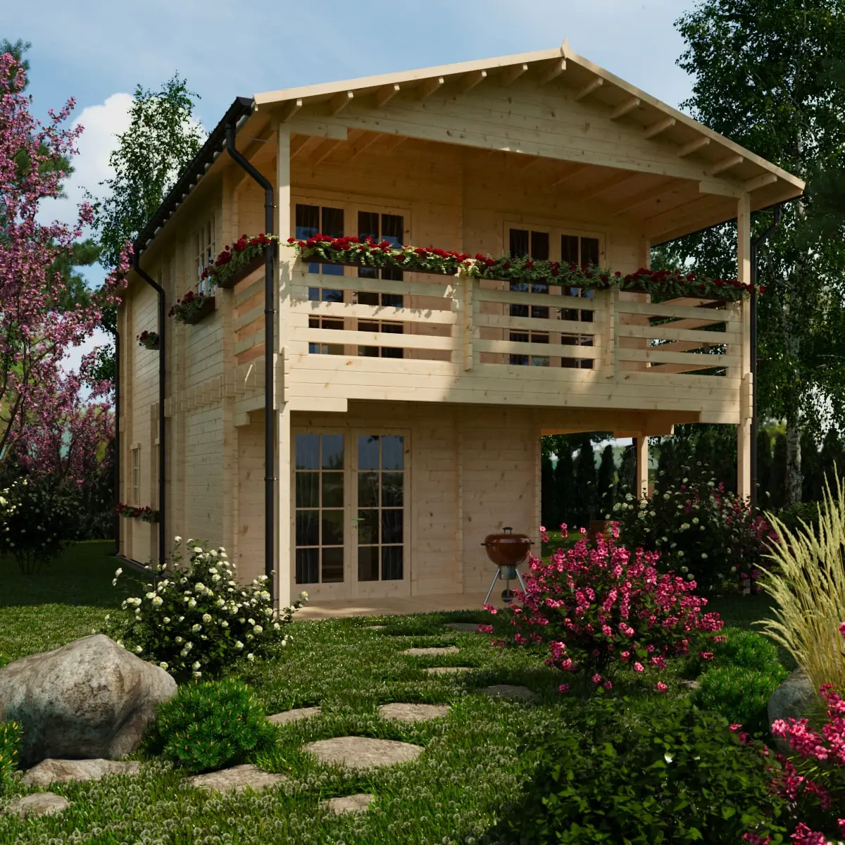 domki letniskowe projekty od 70m2